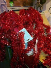 Girlanda choinkowa świąteczna łańcuch czerwony 2m