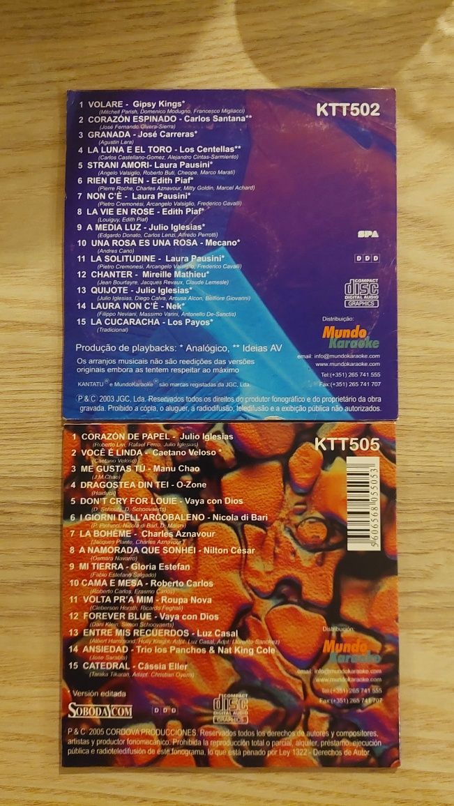 Kantatu 6 CD+G - Latin - Karaoke

Se quiser algum em particular entre