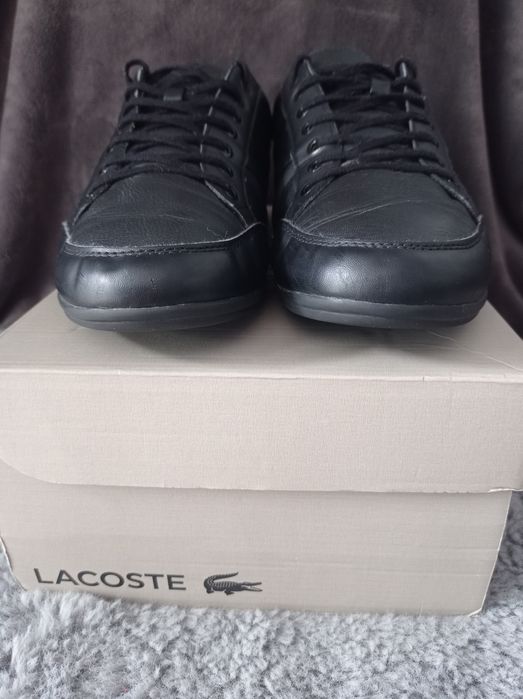 Buty Lacoste Chaymon rozmiar 45 czarne j. Nowe skórzane skóra męskie