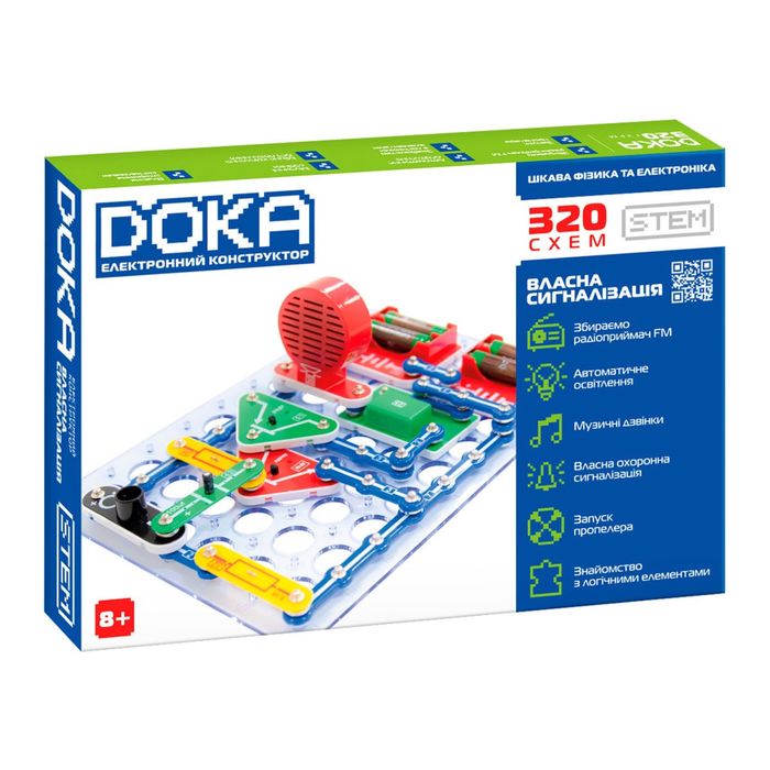 Электронный конструктор doka 320 схем (REW-K002)