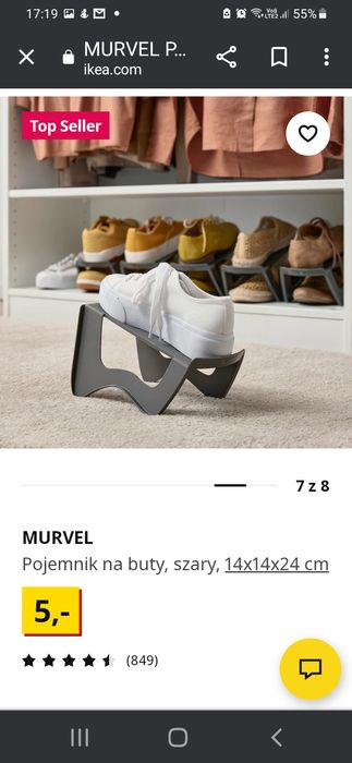 7 sztuk - Ikea organizery na buty 1 + 6