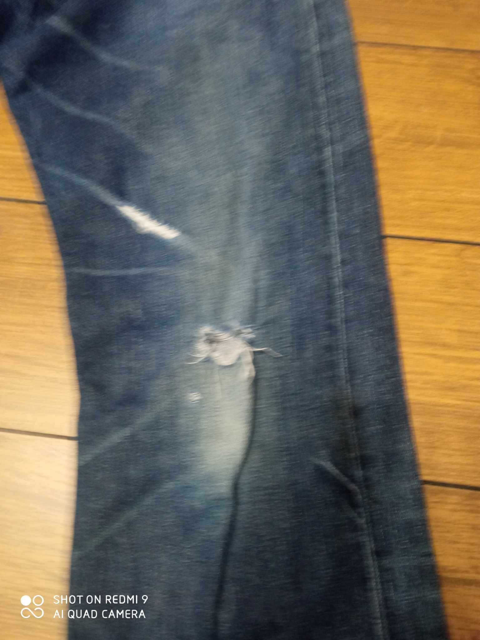 Spodnie męskie jeansy Levis Levi's 506 31X34 W31 L34 przetarcia