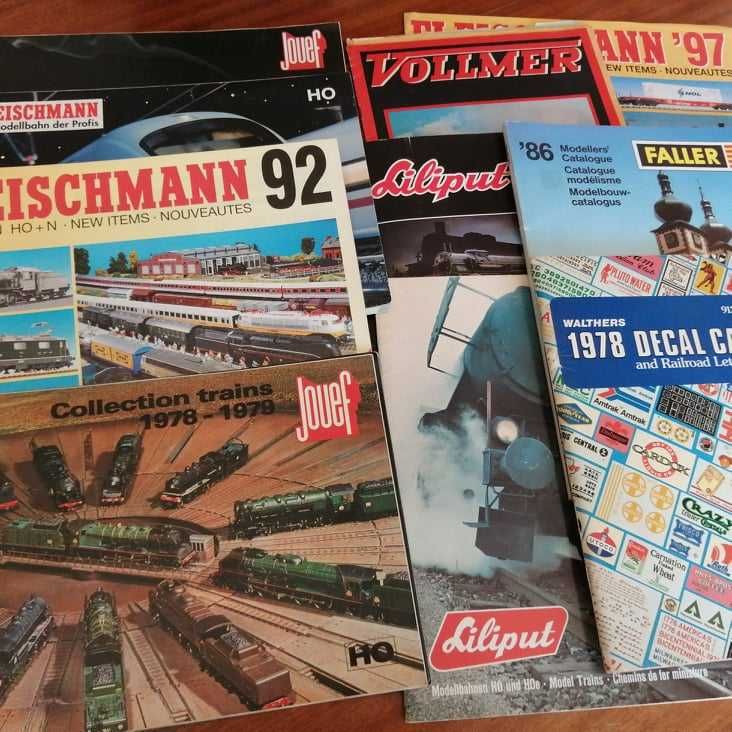 Catálogos modelismo ferroviário Fleischmann Jouef Liliput Faller