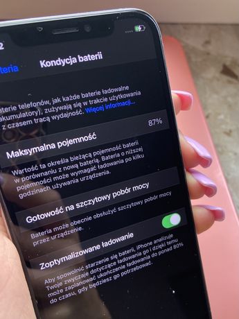 Iphone XS 256GB white stan bdb 87% baterii