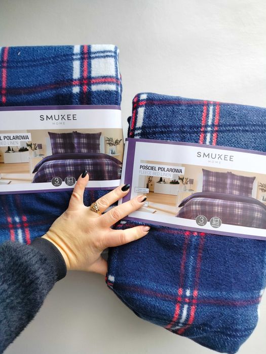 Polarowa pościel 2 komplety pościeli polarowej Smukee 2x 160x200