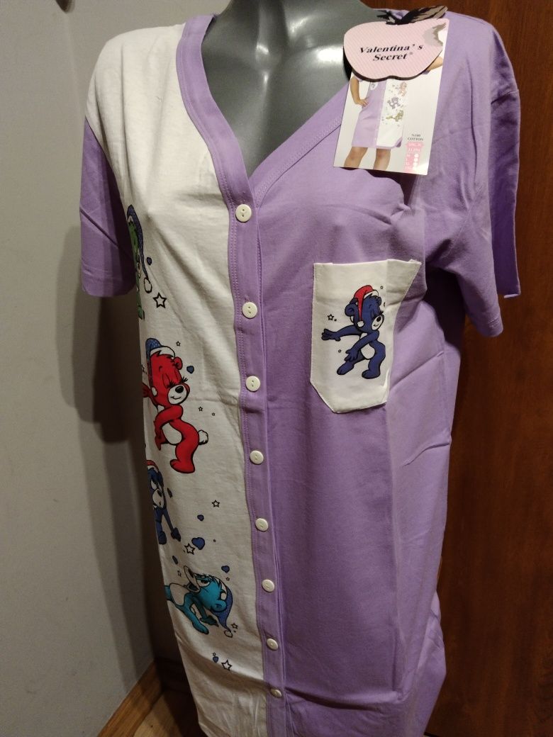 Koszula XL piżama nocna damska ciążowa rozpinana cała prosto