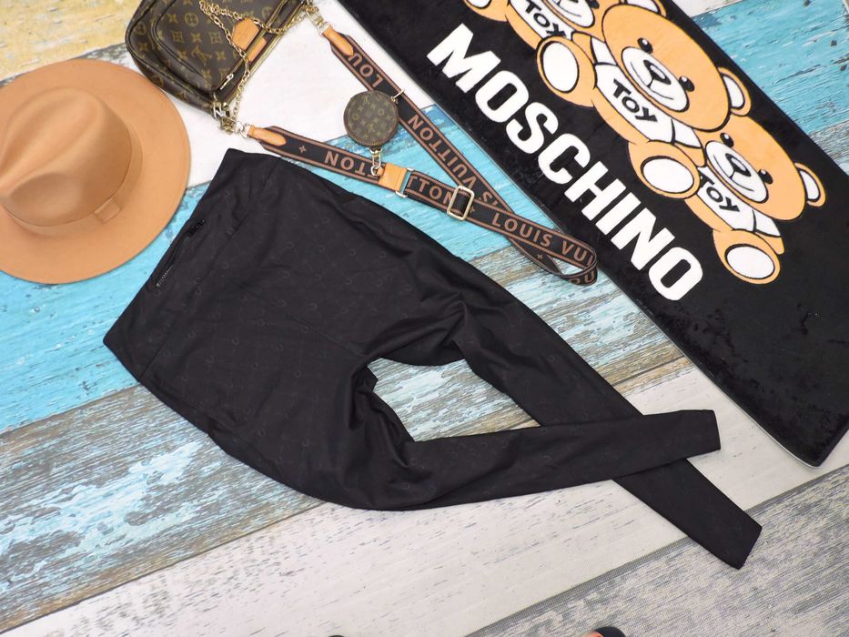 JH Collection Bryczesy sygnowane logowane zip zamek M