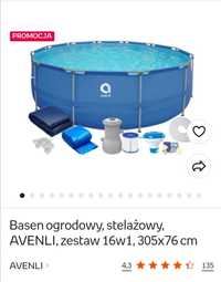 Sprzedam basen, używany jeden sezon. gratis mała trampolina REZERWACJA