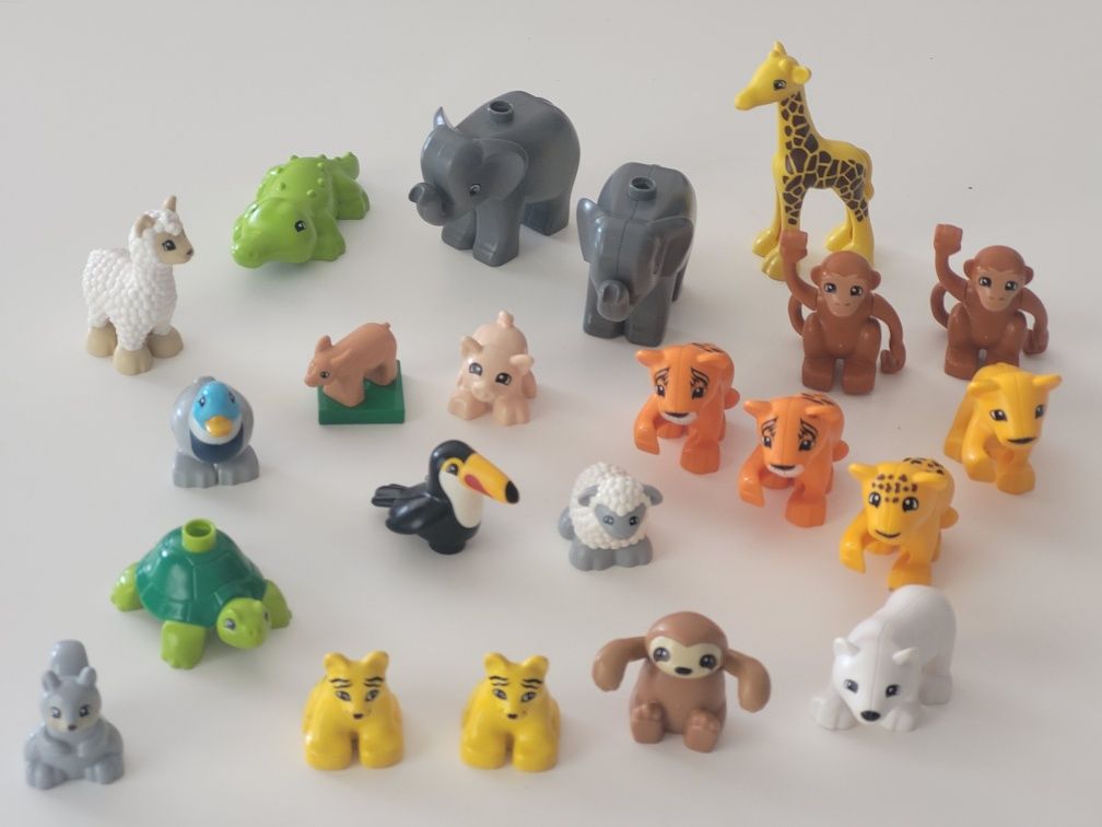 ZOO i FARMA zwierzęta  małpka krokodyl tygrys żółw orygin LEGO DUPLO