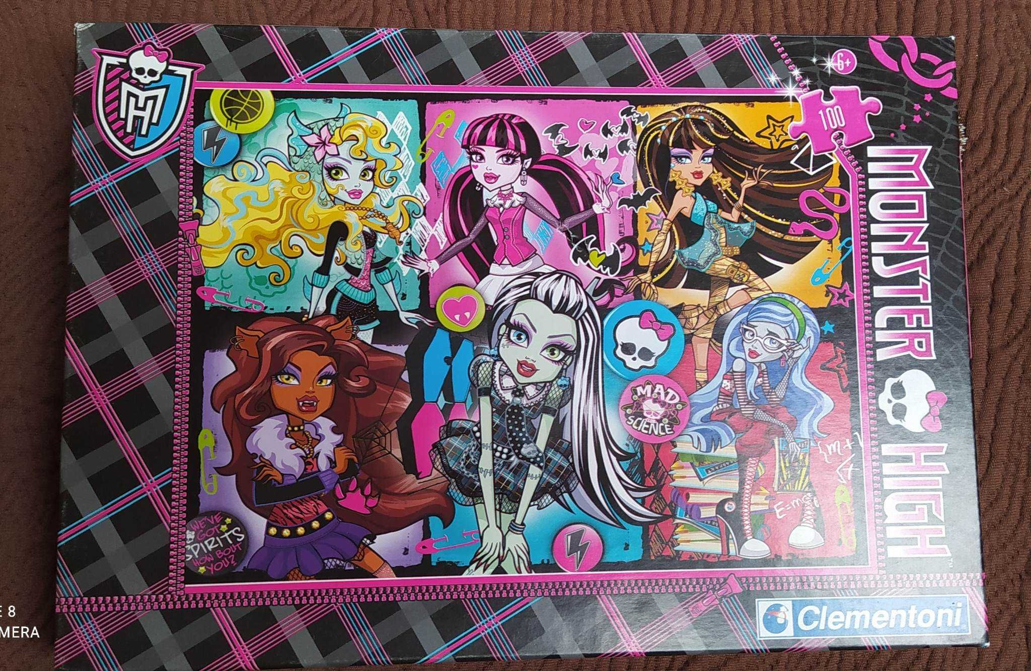 Puzzle Monster High. 100 elementów. ZESTAW, gratisy