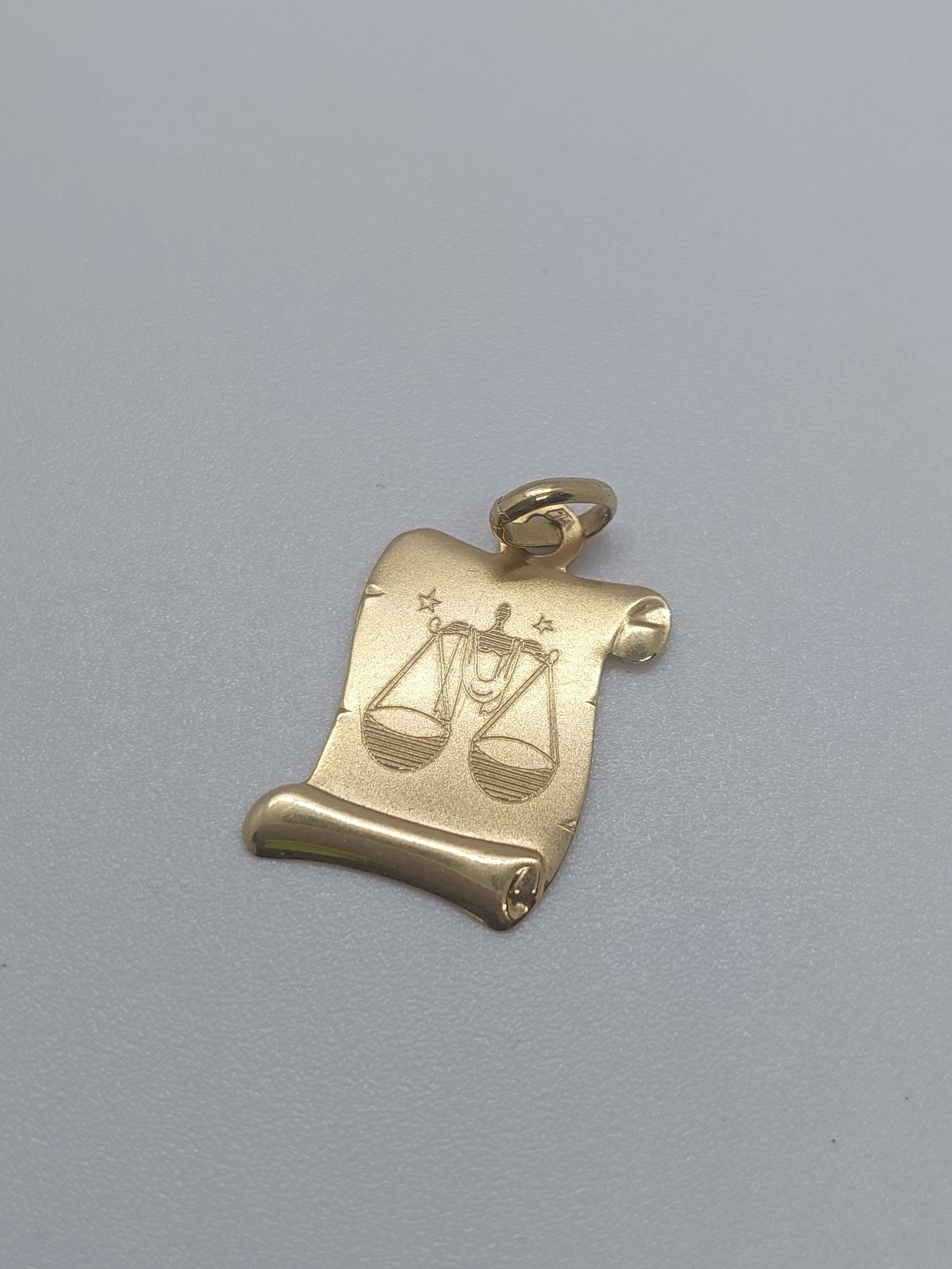 Zawieszka złota waga Znak zodiaku 0,89g 585 / Nowy Lombard / Cz-wa