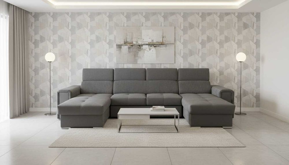 Elegancki narożnik AVANTI 2 - 2 pojemniki na pościel, Dostawa