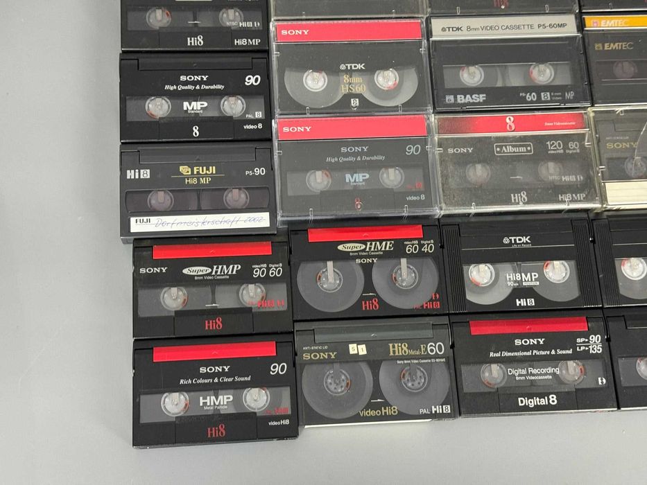 Mega Zestaw Kaset Video8 Hi8 Digital8 Kaseta x36