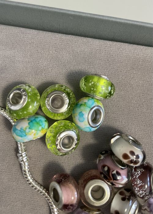 Contas de Murano p/pulseira Pandora