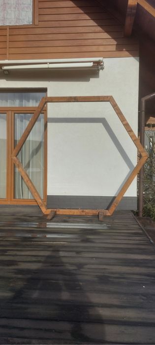 Ścianka weselna heksagon dekoracja okolicznościowa