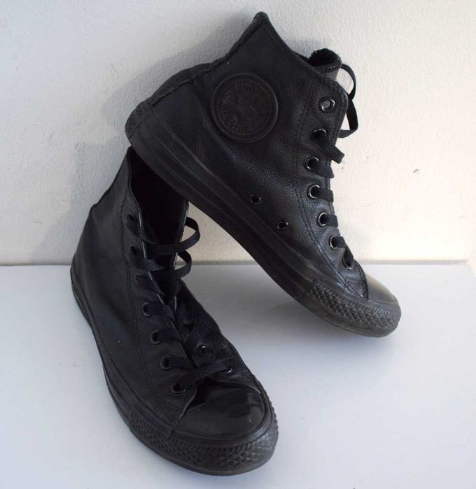 Buty Trampki Converse czarne wysokie skórzane 37