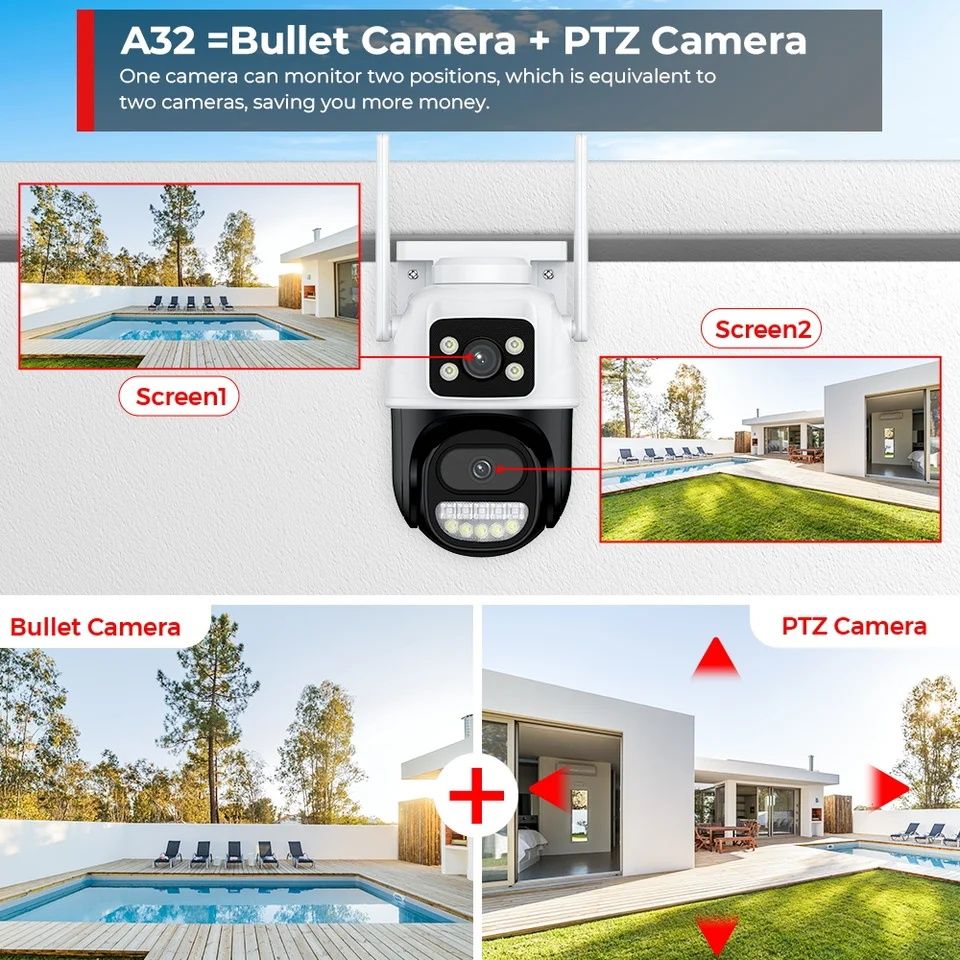 Dual camera Wi-Fi c/App para telemóvel! Mais modelos em stock!