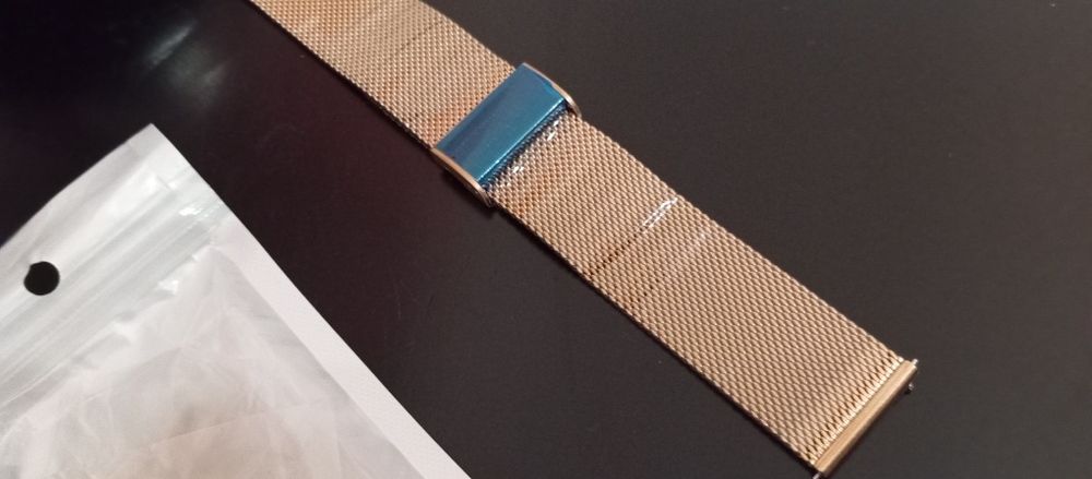 Pulseira de aço inoxidável rosa metalizado