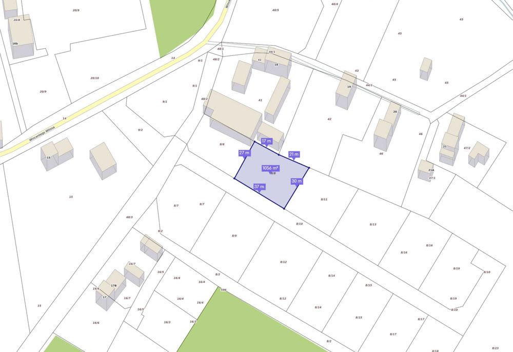 działka budowlana RASZÓWKA 10,54 ar