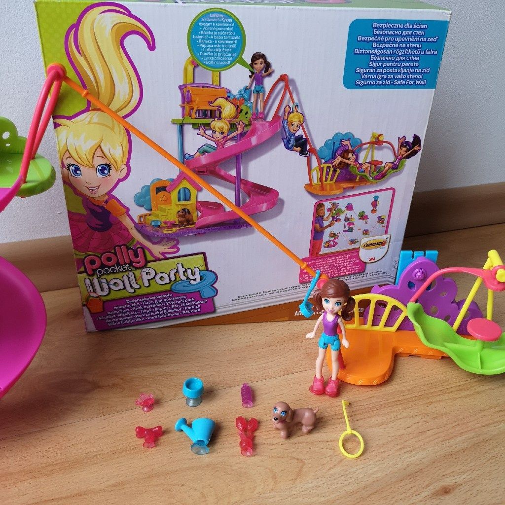 POLLY POCKET Przygoda na ścianę Wesołe miasteczko laleczki zjeżdżalnia