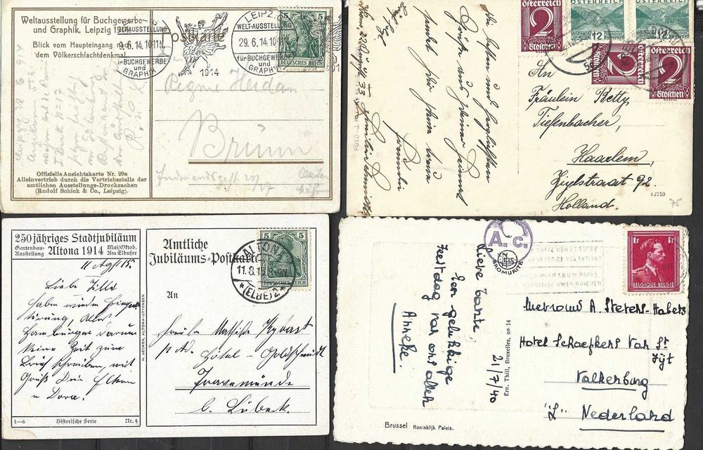 63 postais históricos, bastante antigos e Raros, com bons selos.