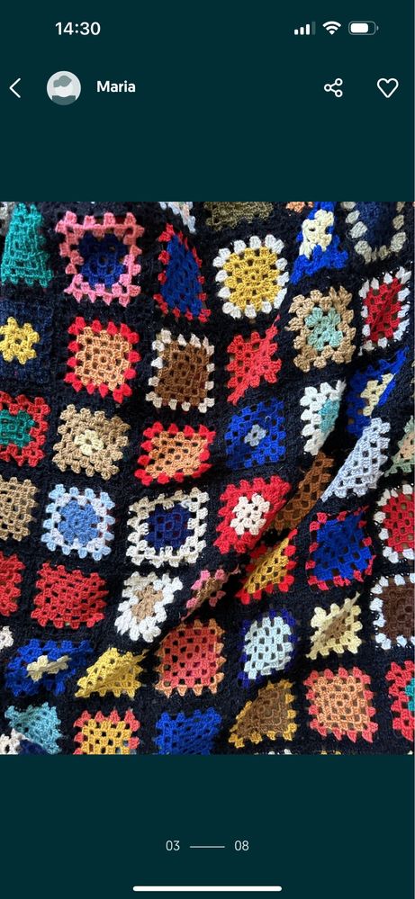 Crochet manta feita à mao em lã