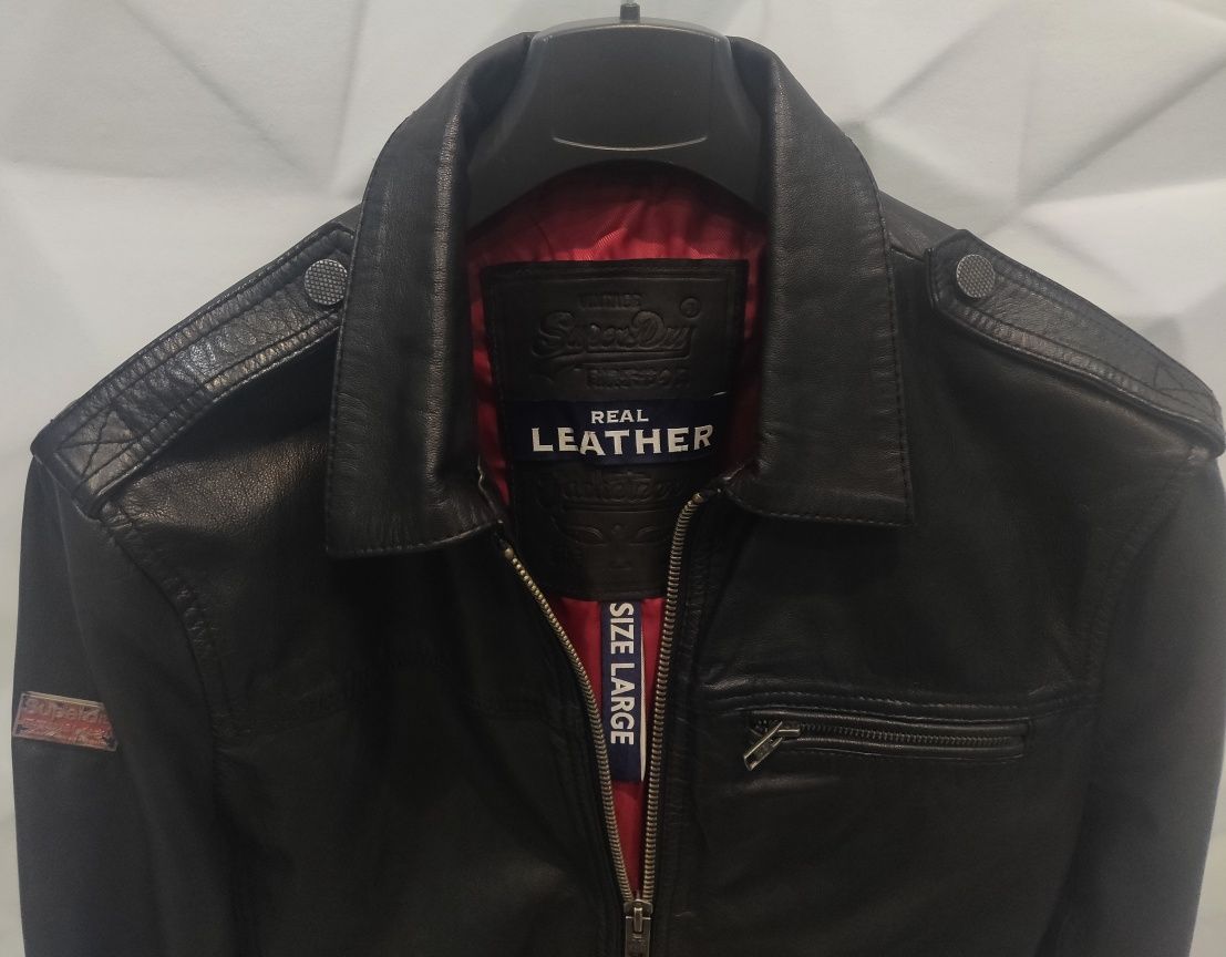 Кожаная куртка Super Dry Size M/L Original 100% Leather