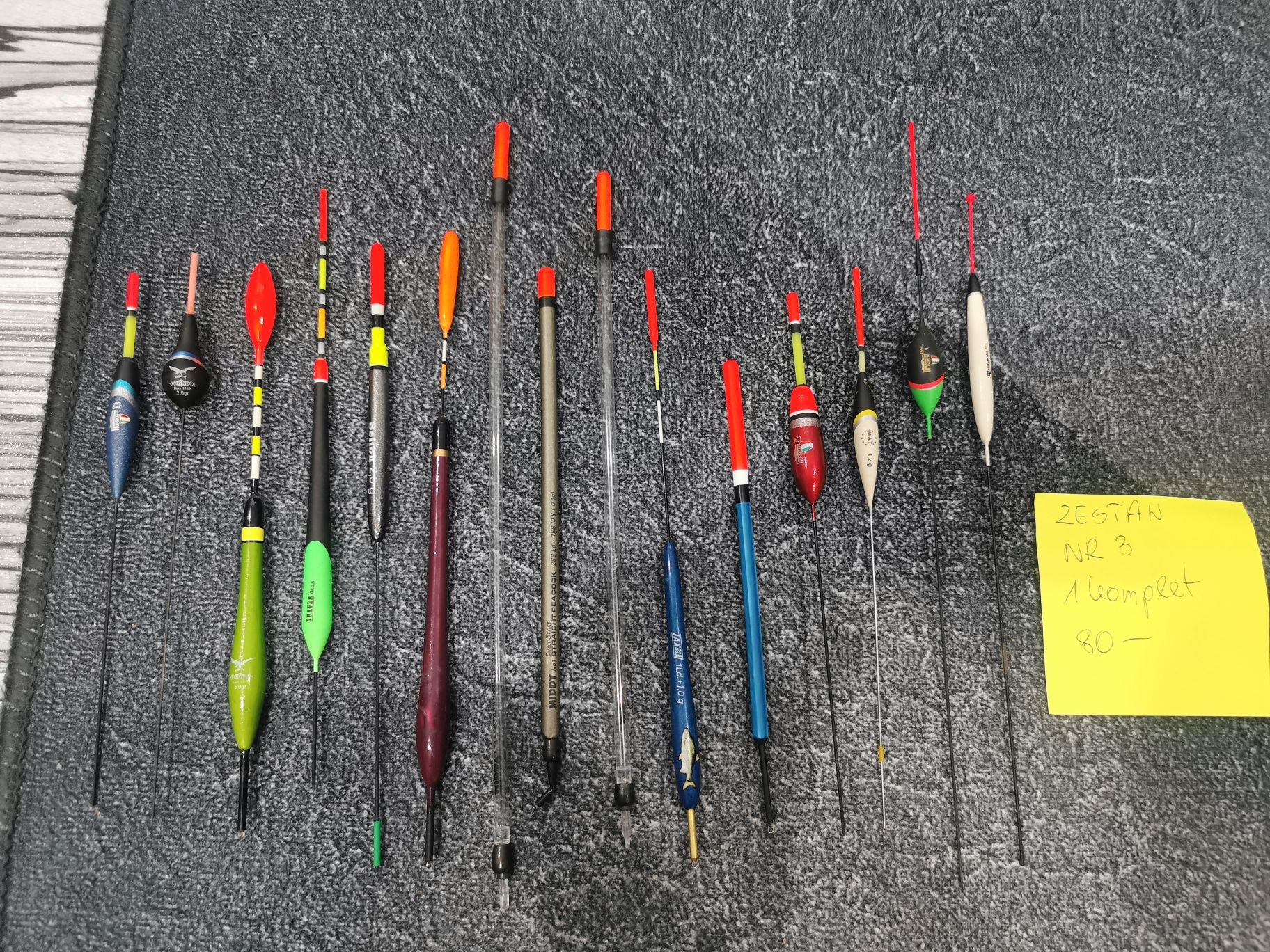 Zestaw spławików Mikado, Middy, Lineaeffe Jaxon, Fiume, Mat