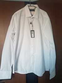 Nowa biała koszula z długim rękawem 48/3xl