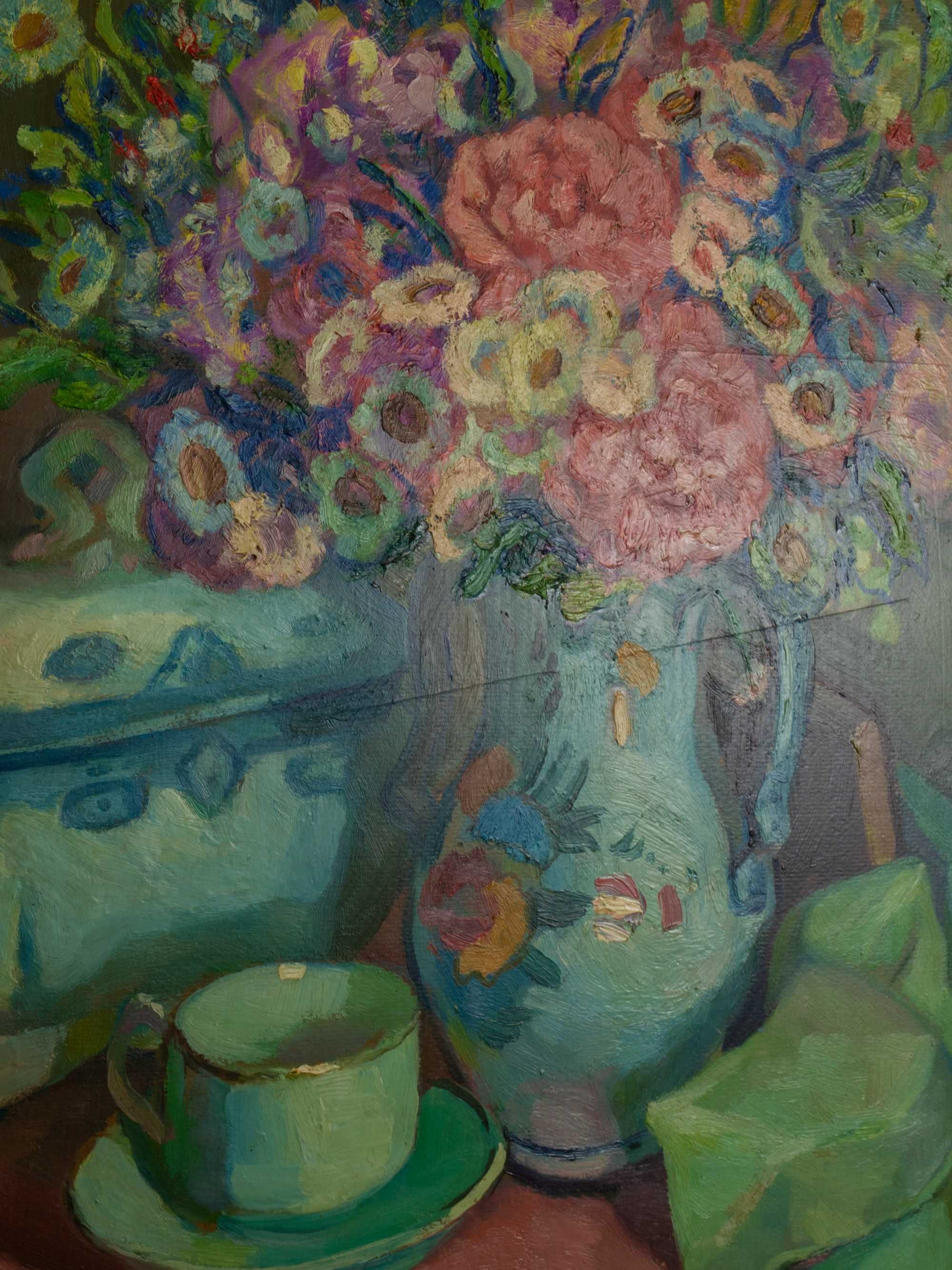 Pintura flores peônia Augustin Ferrando | século XX