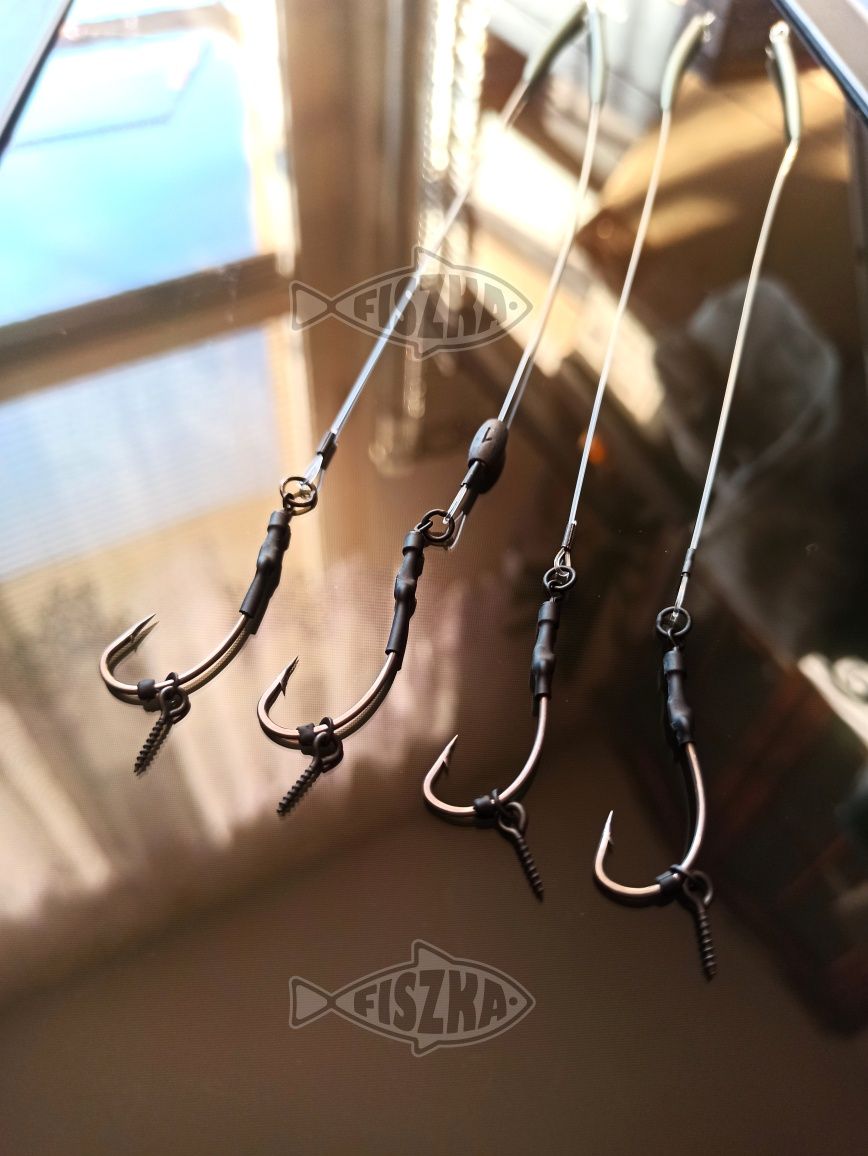 Przypony karpiowe 8 sztuk Ronnie Rig #4 #6 do kulek pływających pop-up