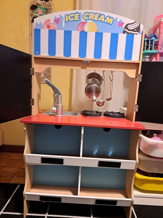 Cozinha e lojinha de brincar 2 em 1