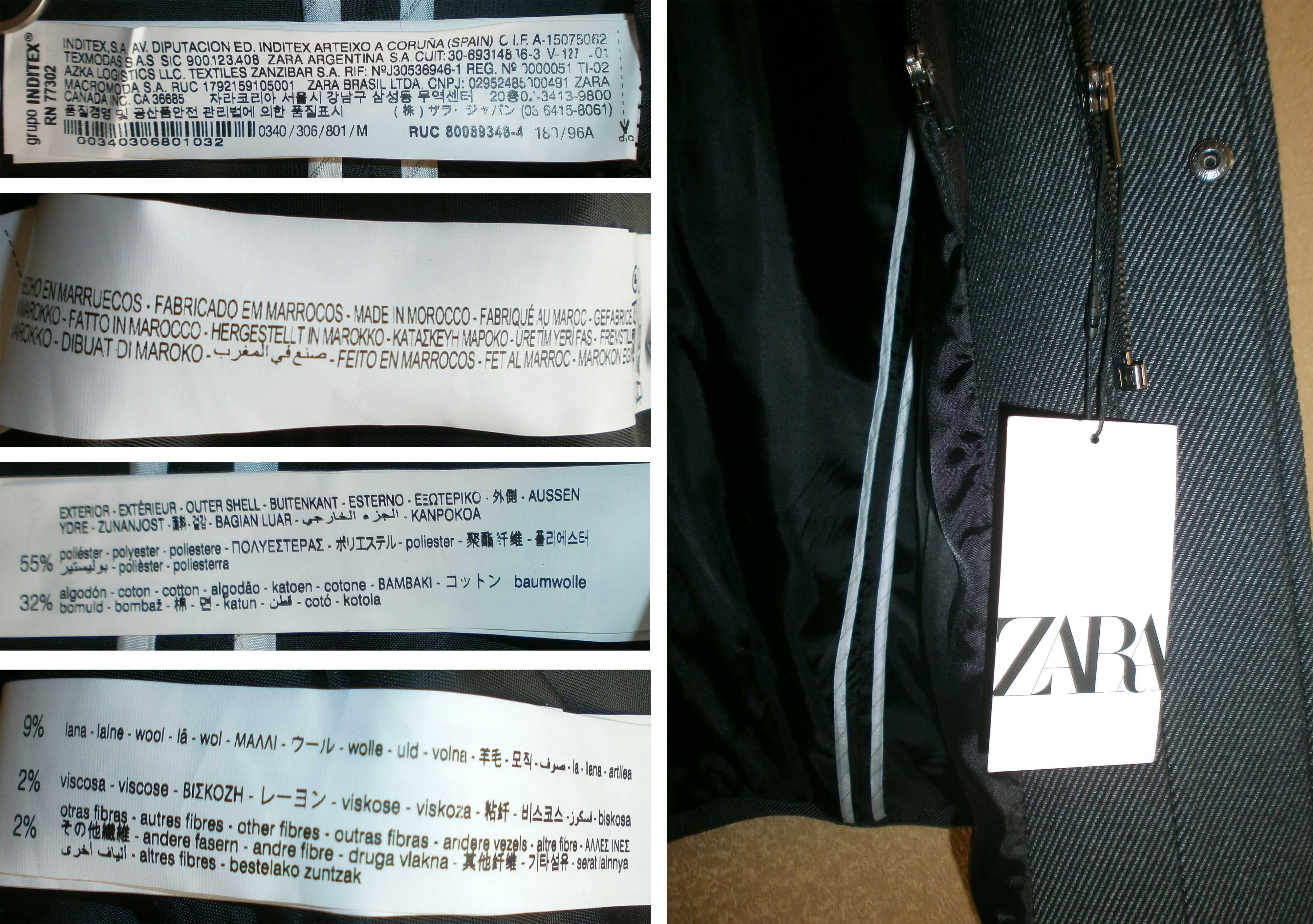 Пальто Zara 0340/306/801 M Графіт