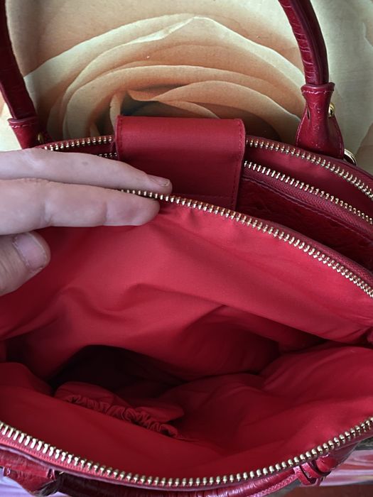 Червона вінтажна шкіряна сумка Jasper Conran