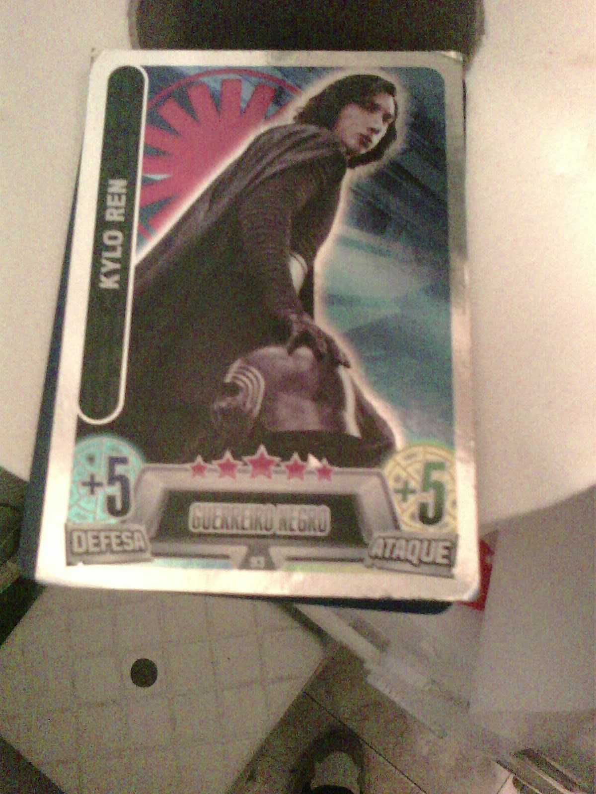 force attax star wars kylo ren carta prateada