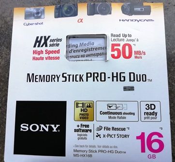 SONY - Memory Stick Pro HG Duo - HX - (NOVO)