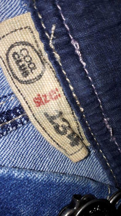 spódnica jeansowa na szelkach / ogrodniczka, Cool Club, r. 134