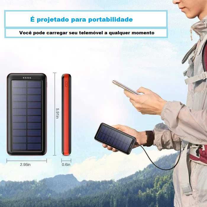 Carregador solar de 26800 mAh Power Bank de carregamento rápido