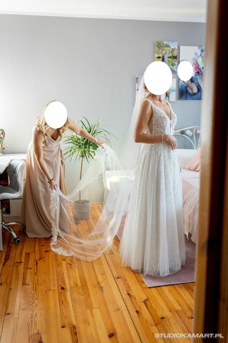 Suknia ślubna - Model ARIA -kolekcja 2022- DIANA wzrost 164+8cm obcas