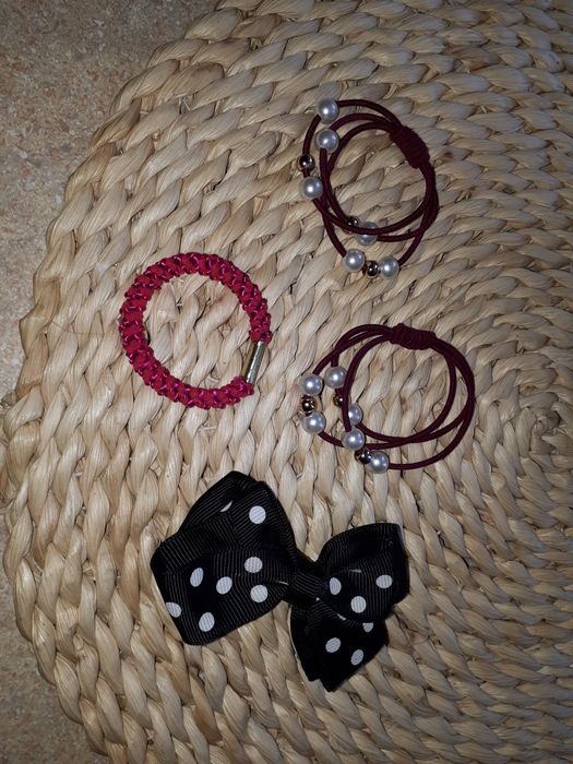 Gumki do włosów spinka perełki