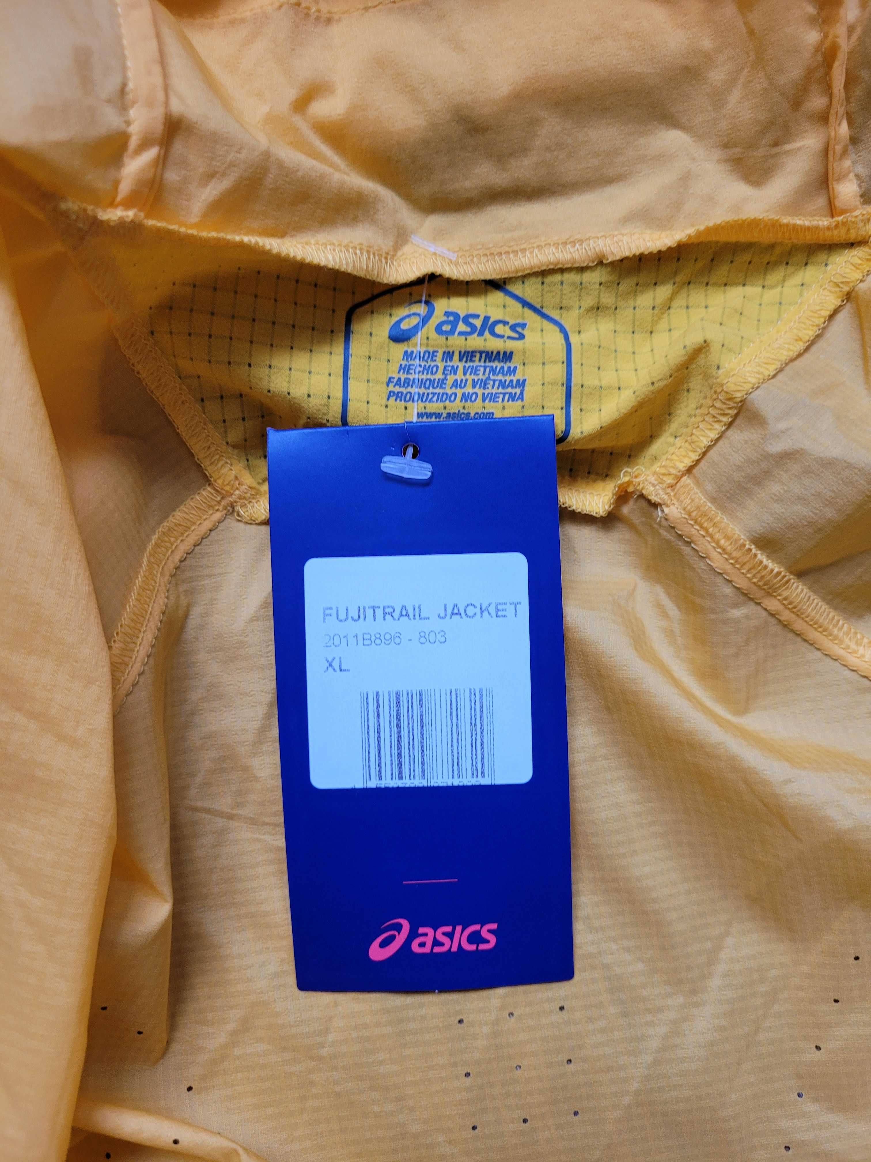 kurtka sportowa Asics FujiTrail Jacket XL do biegania żółta NOWA