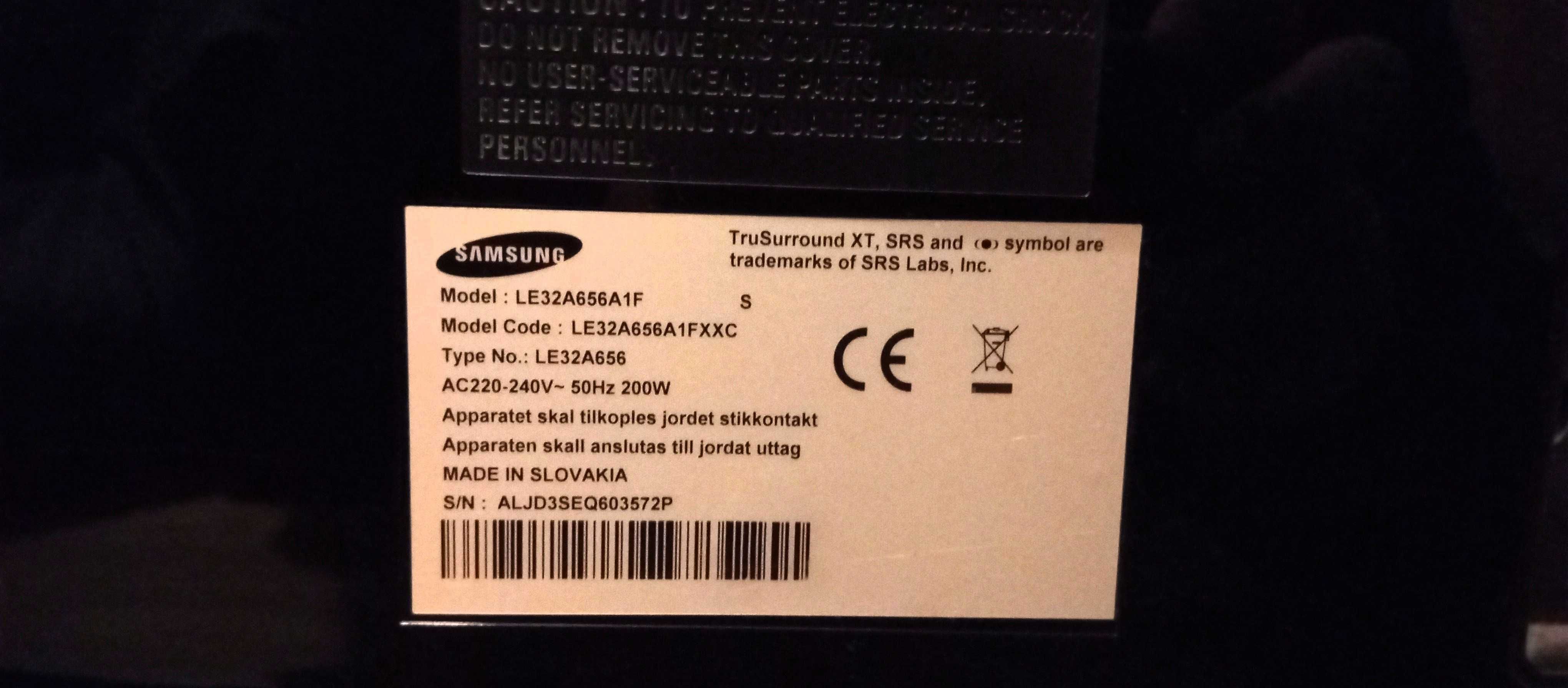 Televisão Samsung 32" Model LE32A656A1F - Para Peças
