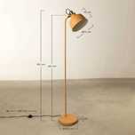 Lampa podłogowa Louise żółta, kolor curry