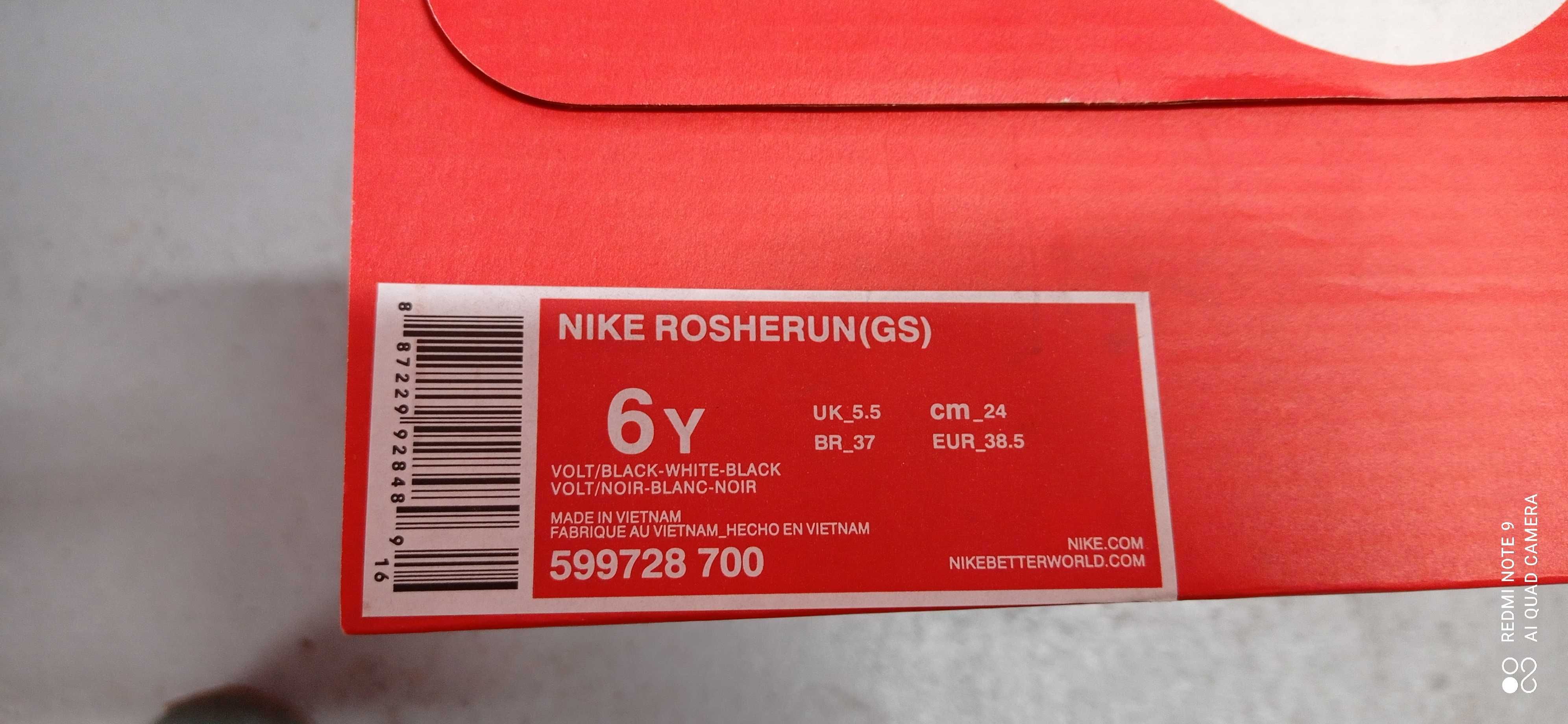 Nike RosheRun(GS) roz. 38,5