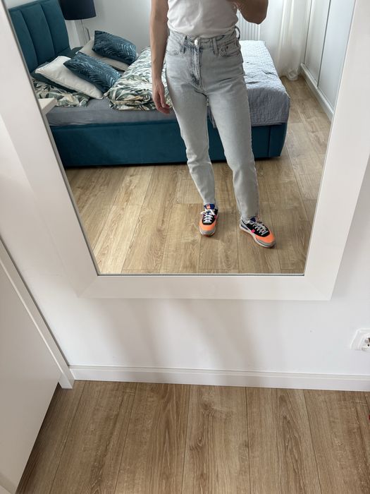 Spodnie Damskie River Island Mum fit 36 jasny jeans piękne super stan