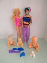 Barbie i Ken - PRL - zginane nogi + gratisy.