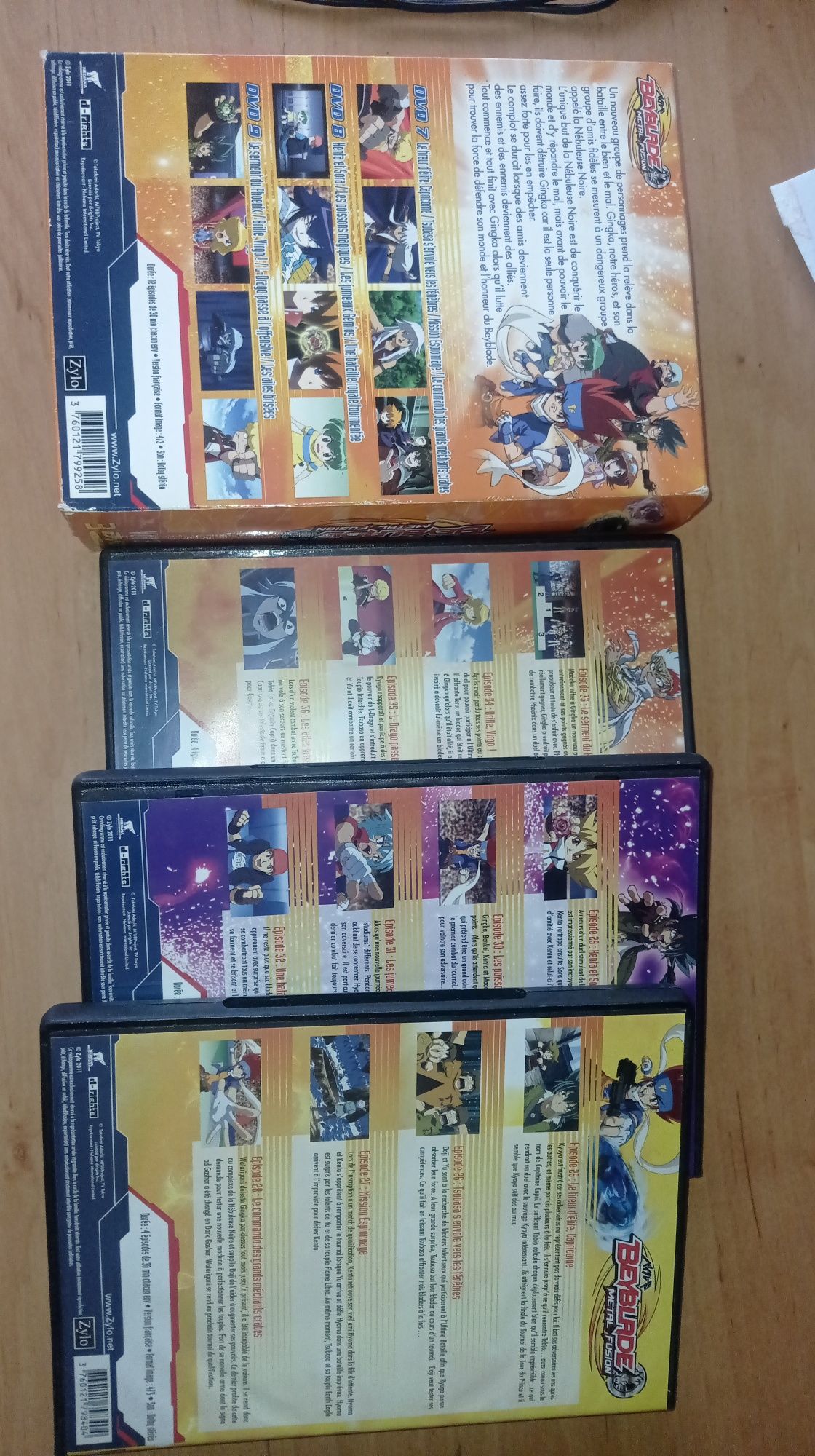 Conjunto 3 DVD Beyblade Metal Fusion