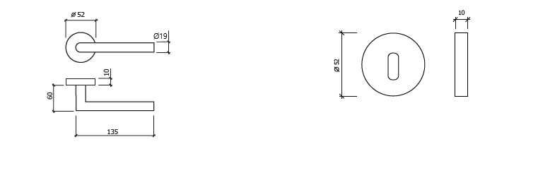 Puxador de Porta - GLK 8001-BL1 (INOX)