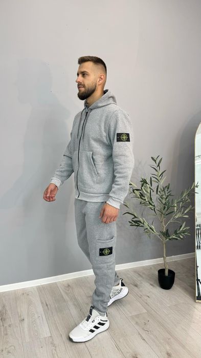 STONE ISLAND теплий спортивний костюм чоловічий турецька тринитка фліс