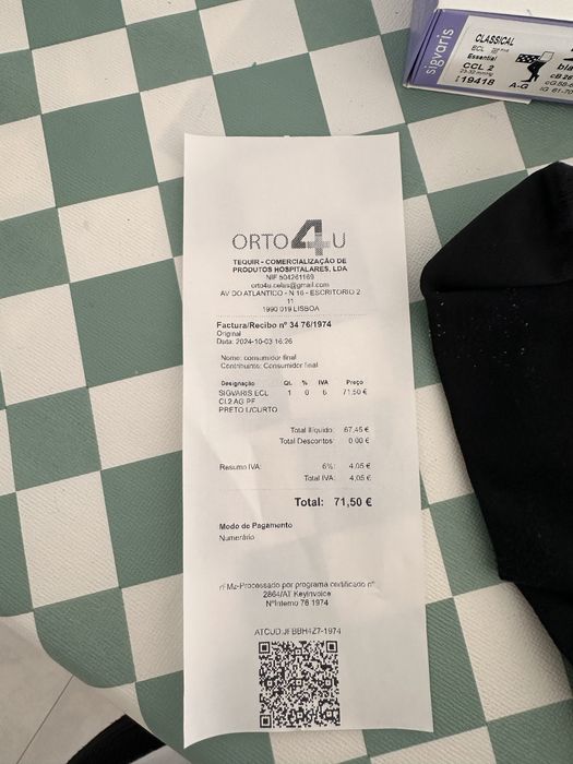 Meia liga de compressao